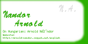 nandor arnold business card
